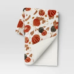 Pumpkin Printed Plush With Shearling Reverse Throw Blanket - Threshold™ -Fradel & Spies GUEST 93689881 488d 4b25 86de 00ec94c729b1