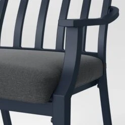 2pc Fairmont Stationary Outdoor Patio Dining Chairs Arm Chairs Black - Threshold™ -Fradel & Spies GUEST 93b3d878 5c10 4c28 a687 063fbcfa7688