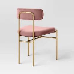 Orion Luxe Dining Chair With Brass Legs Blush Velvet - Threshold™ -Fradel & Spies GUEST 95e896b0 31de 452f 9f0c 7e8bf7ba7238