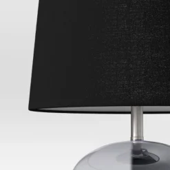 Smoked Glass Table Lamp Black (Includes LED Light Bulb) - Threshold™ -Fradel & Spies GUEST 98601f77 85c9 4f8f 8da7 81ac1ada24e3