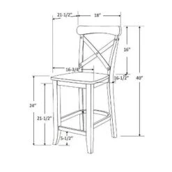 24" Litchfield X-Back Counter Height Barstool - Threshold -Fradel & Spies GUEST 99407a70 41f2 4da8 bc4b b2a1a245ab59