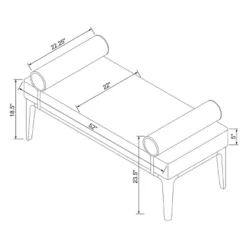 Randolph Bench With Bolster Pillows Linen - Threshold™ Designed With Studio McGee -Fradel & Spies GUEST 9983e70b 7f9e 4bcf a332 1d6fe6933ce7