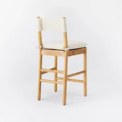 Emery Wood Counter Height Barstool With Upholstered Seat And Sling Back Natural - Threshold™ Designed With Studio McGee -Fradel & Spies GUEST 9f7f5d4d d259 4ec6 a838 71315204c3fa