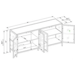 Crystal Cove Glass TV Stand For TVs Up To 59" - Threshold™ Designed With Studio McGee -Fradel & Spies GUEST a13f9ad9 19e7 45e4 939d 0ee33acc8103