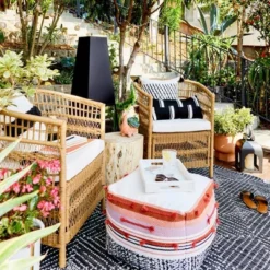 Mulberry 3pc Patio Chat Set - Natural - Threshold™ -Fradel & Spies GUEST a2e21cfb 9a8a 4a42 ade9 0f769912e1b7