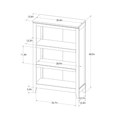 48" Carson 3 Shelf Bookcase - Threshold 7 48" Carson 3 Shelf Bookcase - Threshold - Image 7
