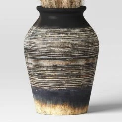 Grass Arrangement In Ceramic Pot Black - Threshold™ -Fradel & Spies GUEST a8b7bc55 e7f2 41c9 ad42 4006f370c4b4