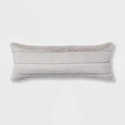 Oversized Oblong Faux Fur Channeled Decorative Throw Pillow - Threshold™ -Fradel & Spies GUEST a9d474d9 11b6 41b9 be8e 490d6258e0e7