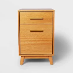 Wood Mid Century File Cabinet Light Brown - Threshold™ -Fradel & Spies GUEST aae377f9 606a 4e16 8f0f 646dc9a13826