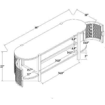 Portola Hills Caned Door TV Stand For TVs Up To 60" - Threshold™ Designed With Studio McGee 7 Portola Hills Caned Door TV Stand For TVs Up To 60" - Threshold™ Designed With Studio McGee - Image 7