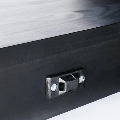 Console Table With Woven Rattan Shelf Black - Threshold™ Designed With Studio McGee 3 Console Table With Woven Rattan Shelf Black - Threshold™ Designed With Studio McGee - Image 3