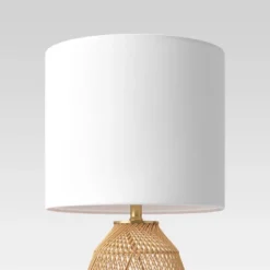 Rattan Diagonal Weave Table Lamp Tan - Opalhouse™ -Fradel & Spies GUEST ae342a7a 8123 45d0 8e48 8c18d622381b