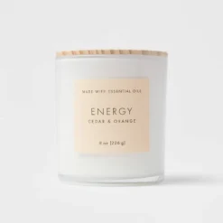 Wood Lidded Glass Wellness Energy Candle - Threshold™ -Fradel & Spies GUEST b1385504 d8eb 4b93 b3e4 e6e38f735878