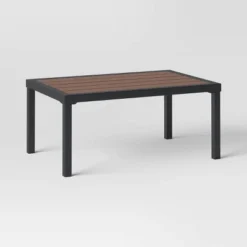 Bryant 2pc Faux Wood Patio Loveseat & Coffee Table - Gray/Natural - Threshold™ -Fradel & Spies GUEST b1ce228e 4d90 41bf 8569 6b971c072569