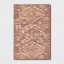 Southbury Washable Printed Diamond Persian Style Rug Rust - Threshold™ -Fradel & Spies GUEST b5d6df13 0c44 4a2b b43b 41b2a9d69bf7