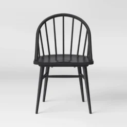 2pk Adwolf Rounded Spindle Dining Chairs Black - Threshold™ -Fradel & Spies GUEST b73366f6 2ccc 4621 929a 1dd8fc28ea92
