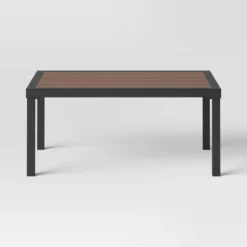 Bryant 2pc Faux Wood Patio Loveseat & Coffee Table - Gray/Natural - Threshold™ -Fradel & Spies GUEST ba083347 617b 4dd4 8a16 a648e7fd009c