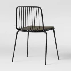 Set Of 2 Sodra Rounded Seat Wire Dining Chair Black - Threshold™ -Fradel & Spies GUEST beee2ef8 8c06 41f9 85cc 368726c46ac7