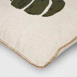 Printed Pumpkin With Blanket Stitch Edge Square Throw Pillow Light Beige - Threshold™ -Fradel & Spies GUEST c2255c07 703e 4cad a606 3358b834d802