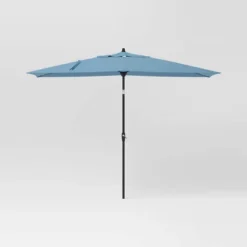10'x6' Rectangular Market Patio Umbrella - Light Wood Pole - Threshold™ -Fradel & Spies GUEST c46bc4f9 3f32 402d 915a b7c729e3726b