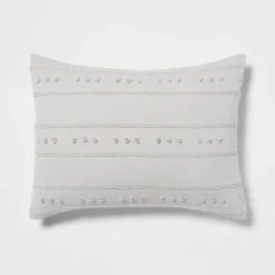 4pc Clipped Stripe Poms Comforter Bedding Set - Threshold™ -Fradel & Spies GUEST c513e7a2 e419 413e 9246 e63bf81df859