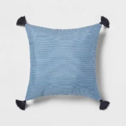 5pc Block Print With Border Comforter Bedding Set White/Blue - Threshold™ -Fradel & Spies GUEST c694dc91 e0ad 45f3 8331 20bfeed2019f