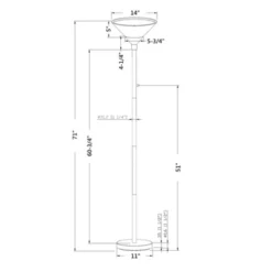 Torchiere Floor Lamp With Glass Shade - Threshold™ -Fradel & Spies GUEST c7fec30d 8931 49bc 9a02 88a2579d0c38