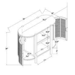 Portola Hills Caned Door Console With Shelves - Threshold™ Designed With Studio McGee -Fradel & Spies GUEST ca010533 3434 4baa 9362 bdbf17be2193