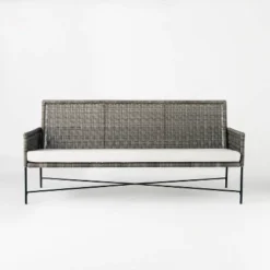 Wicker & Metal X Frame Patio Sofa - Gray - Threshold™ Designed With Studio McGee -Fradel & Spies GUEST cc70c42f 8a55 439d 94fa 2f1b97698daa