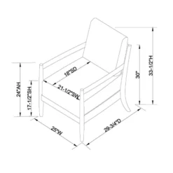 Park Valley Ladder Back Wood Arm Accent Chair - Threshold™ Designed With Studio McGee -Fradel & Spies GUEST ce32bc3c bd47 42a8 bac8 4fae9f0aa812
