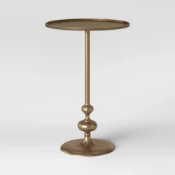 Londonberry Turned Accent Table Brass - Threshold -Fradel & Spies GUEST d25fc13c e72a 48a7 a4ae 5073d83ccc11