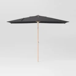 10'x6' Rectangular Market Patio Umbrella - Light Wood Pole - Threshold™ -Fradel & Spies GUEST d89187f0 45e4 4db4 80b8 710bf9167e62
