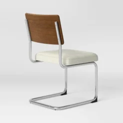 2pk Cecilton Chrome Cantilever Dining Chairs Cream Boucle - Threshold™ -Fradel & Spies GUEST da5167cd 3a46 4c0c a287 6bc5e486b905