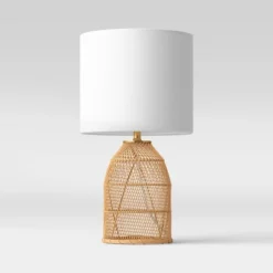 Rattan Diagonal Weave Table Lamp Tan - Opalhouse™ -Fradel & Spies GUEST dc68d68d e33c 439e 99ff 73cdd2326262