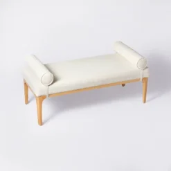 Randolph Bench With Bolster Pillows Linen - Threshold™ Designed With Studio McGee -Fradel & Spies GUEST df9c0bbe 939e 489c adae 0e3b5fe3d6f7