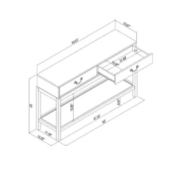 Brandeis Woven Console Table Brown - Threshold™ Designed With Studio McGee -Fradel & Spies GUEST e2c73473 e890 4869 94da b0c7a6a1426f