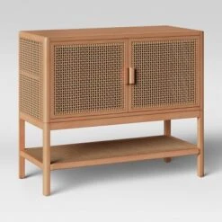 Minsmere 2 Door Cabinet Natural Brown - Threshold™ -Fradel & Spies GUEST e54e9c2e ab33 4b5b bbe6 3a008c8499c9