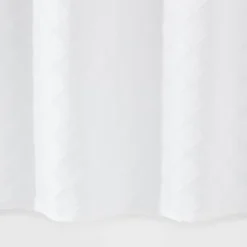 Dyed Clipped Diamond Shower Curtain White - Threshold™ -Fradel & Spies GUEST e9083fa3 4dae 4049 a274 c3e218597b3c