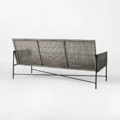 Wicker & Metal X Frame Patio Sofa - Gray - Threshold™ Designed With Studio McGee -Fradel & Spies GUEST e9727c5c 7d57 4fb3 b845 7b850243113b