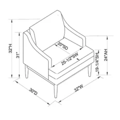 Howell Upholstered Accent Chair With Wood Base - Threshold™ Designed With Studio McGee -Fradel & Spies GUEST eaa765f5 26c5 4ecb 8f54 dd96378e2465