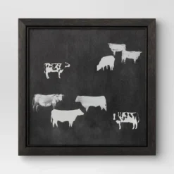 (Set Of 2) 12" X 12" Cow Collection II Framed Wall Canvases - Threshold™ -Fradel & Spies GUEST eba1d89c 78cc 4c5b 8c67 3a03cc2b6c22