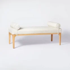 Randolph Bench With Bolster Pillows Linen - Threshold™ Designed With Studio McGee -Fradel & Spies GUEST ebdd4b7b 6e57 423c 908a 14e05a7f5b15