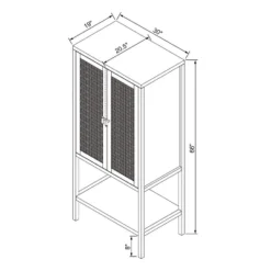 66" East Bluff Woven Cabinet Black - Threshold™ Designed With Studio McGee -Fradel & Spies GUEST f0f96919 4336 4aac bf37 3083b43583f1