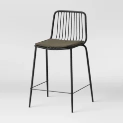 Set Of 2 Sodra Rounded Seat Wire Counter Height Barstool Black - Threshold™ -Fradel & Spies GUEST f3977ede cee1 4f10 9a89 a9cc685fe28a