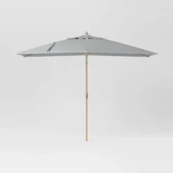10'x6' Rectangular Market Patio Umbrella - Light Wood Pole - Threshold™ -Fradel & Spies GUEST f5207d19 b112 42c3 9b2a 2cb4b691976e