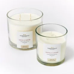 Clear Glass Santal & Ginger Candle White - Threshold™ Designed With Studio McGee -Fradel & Spies GUEST f8468f42 e11b 4265 be90 0b4528f7c8a3