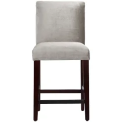 25" Velvet Parsons Counter Height Barstool Wood - Threshold™ -Fradel & Spies GUEST f9dfe6cc 73c9 46f6 9146 046c7990b68e