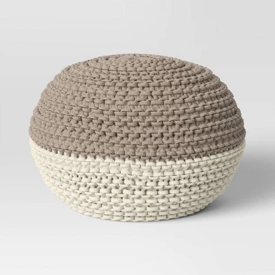 Cloverly Chunky Knit Pouf - Threshold 12 Cloverly Chunky Knit Pouf - Threshold - Image 12