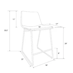Bowden Faux Leather Counter Height Barstool - Threshold™ -Fradel & Spies GUEST fc17995b 497f 4a5a 958c c9c8bb9e68cc
