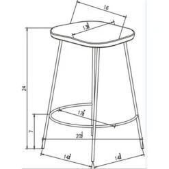 Metal Base Counter Height Barstools With Wood Seat Brown - Threshold™ Designed With Studio McGee -Fradel & Spies GUEST fc6ba567 7d0a 4f6c a2d1 6fb42b1cfa64